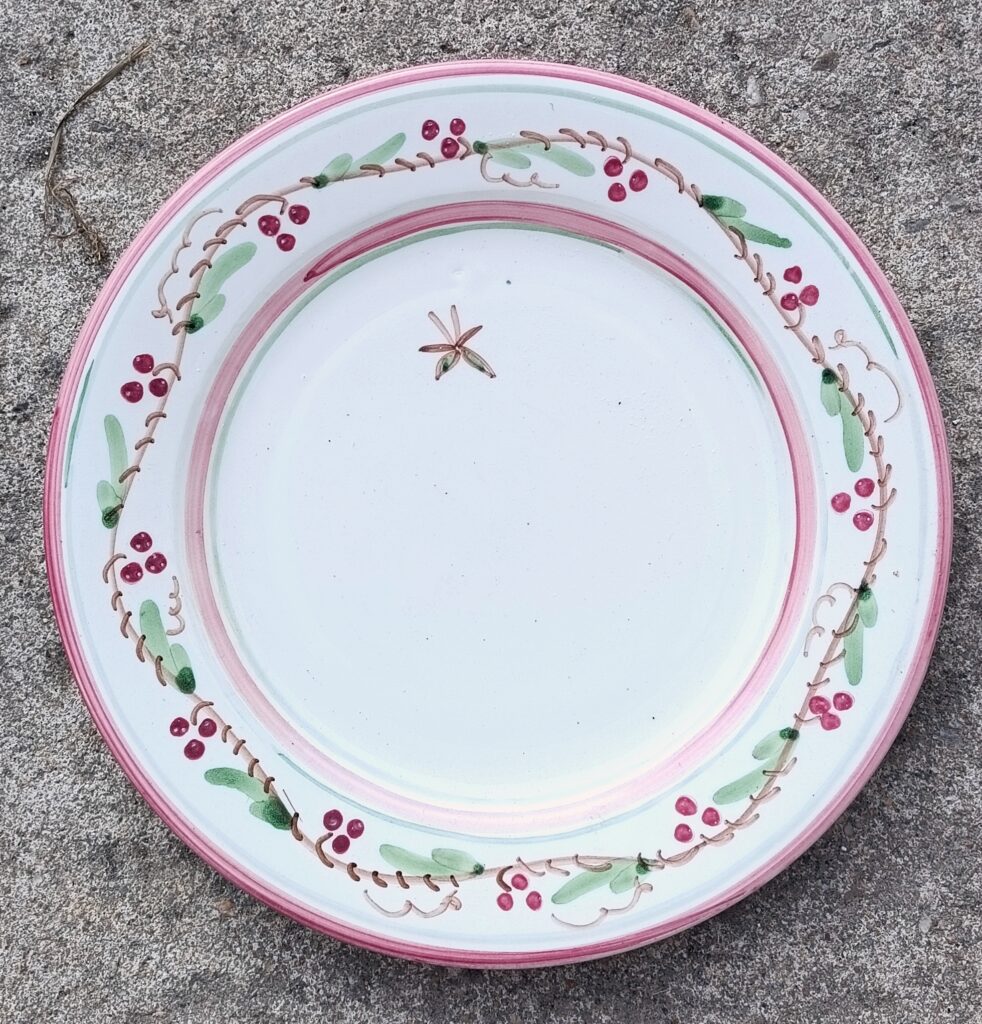 Assiette à dessert plate décor Emma diamètre  22 cm décorée à "main levée" par Renaud Rémusat
